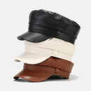 Vintage Faux Octagonal Hat for Women Newsboy Cap for Men Artist Military Hat Autumn Winter