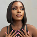 Short Human Hair Wigs for Women Natural Lace Wig Straight Bob Hair Real Lace Wigs