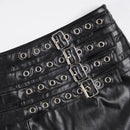Metal Buckle Design Low Waist Leather Shorts Autumn and Winter Tight Hip Shorts