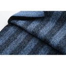 Sexy Women Contrast Striped Knit Dress Half High Collar Side Slit Hem Ladies Sleeveless Dresses Midi