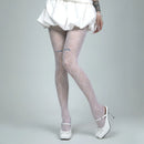 Women Diamond Shape Grid Sheer Pantyhose Elastic Nylon Tights Thin Stockings