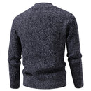 Winter Men's Knitted Pullovers Button Stand Collar Knit Sweater Men Warm Casual Sweater