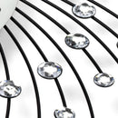 Close-up of decorative wall mirror with crystal embellishments on a white background, Obroi