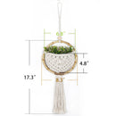 Macrame Wall Hanging Nordic Ins Door Wall Decoration Home Background Round Wall Tapestry Woven Flower Pot  Dorm Room Decor