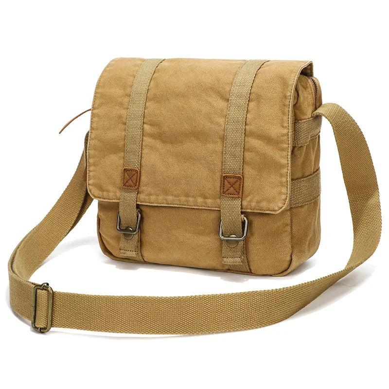 Canvas bag retro canvas shoulder bag trend men's casual handbag crossbody bag