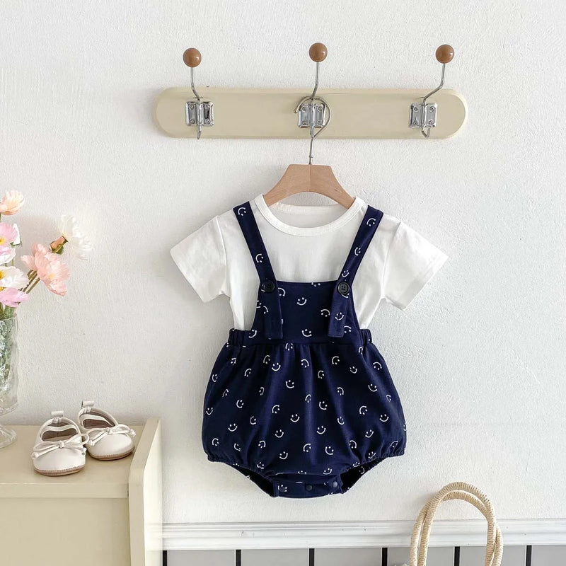 Children Set Summer Outfit Shoulder Bag Fart Clothes T-shirt Two-piece Set Baby Clothes