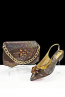 Woman Party Shoes And Bags Set African Pumps Shoes With Matching Bag Set