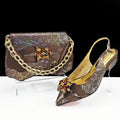 Woman Party Shoes And Bags Set African Pumps Shoes With Matching Bag Set