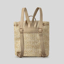Casual Straw Backpacks for Women Weave Travel Flap Backapck for Girls Summer Beach Bag