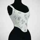 Women Corduroy Corset Bustier Overbust Push Up Breast Bodice Lace Up Boned Shaping Tops Outwear For Dress