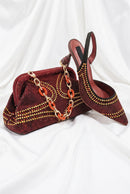 Rhinestone Woman Sandals Shoes And Bags Set Party Shoes And Bag Set For Wedding Dress