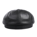 Genuine Leather Newsboy Caps For Men Real Suede Leather Irish Cabbie Driving Ivy Flat Hat