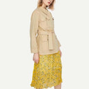 Woman Workwear Denim Jackets for Women Belt Jacket Long Sleeve With Pockets Coats Casual