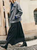 Bomber Jacket Women Woolen Cloth Cropped Jackets for Women Coats Zipper Autumn Winter