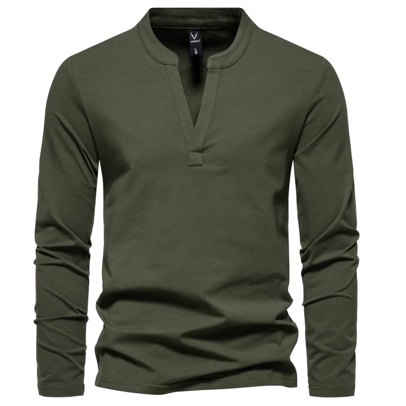 Clothing Men's Long Sleeve T-shirts Slim Fit Casual T-shirt