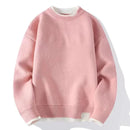 Autumn Winter Mens Sweaters Solid Collar Knitted Male Pullover Sweater