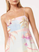 Vacation Beach Style Printed Maxi Dress for Women Dresses