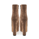 Women Platform Boots Ultra Elegant Shoes European Ankle Boots Side Zip American Ladies Shoes Flock Boots