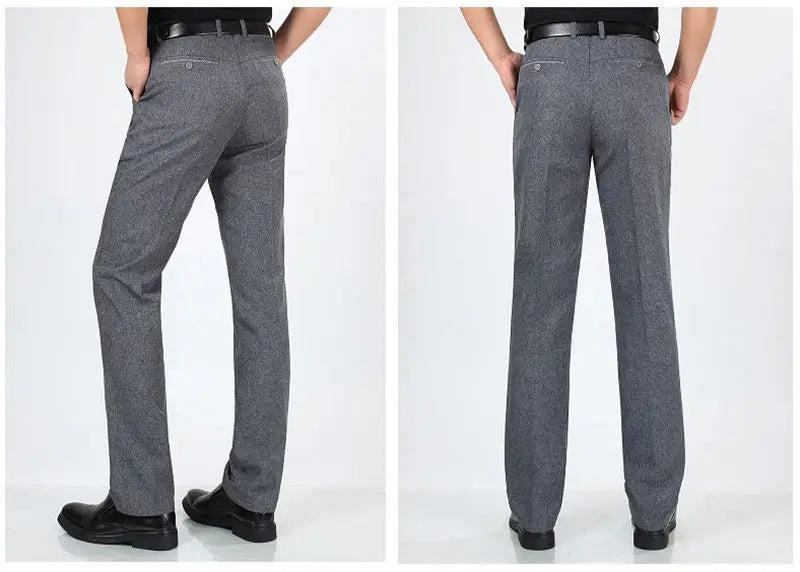 Pants Nice Summer Casual Linen Thin Straight Men Middle-Aged loose Trousers Streetwear Clothes