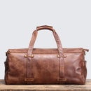 Retro men's leather portable travel bag leather one shoulder crossbody bag luggage bag