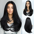 Lace Front 24 Inch Straight Lace Wig Brown 6x4 Pre Plucked Pre Cut Wear For Woman