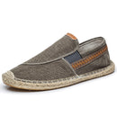 Men Espadrille Loafers Slip-On Comfort Shoes with Round Toe Women Canvas Walking Shoes Casual