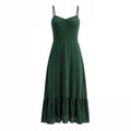 Green dress with thin straps on a white background, Obroi