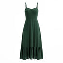 Green dress with thin straps on a white background, Obroi