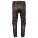 Real Leather Pants Men's Motorcycle Riding Windproof Trousers Genuine Thick Biker's Pants