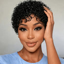 Woman with styled hair against a neutral background, Obroi