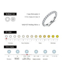 Sterling Silver Wedding Rings Set For Women Sparking Gemstone Diamonds Engagement Fine Jewelry