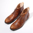 Retro Handmade High Top Casual  Boots New Arrival round Toe Briti Sle ort Boots Leather oes Wear Resistant Low ...