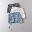 Skirts for Women Spliced Summer Casual Femme High Waist Mini Short Denim Skirt