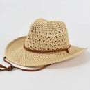 Panama Soft Straw Hat Summer Breathable Travel Beach Hats Solid Wide Brim Sunscreen Hat