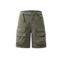 Retro Shorts Men Summer Casual Pants Men Cotton Straight Leg Pants
