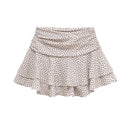 Women Mid-rise Pleated And Ruffle Mini Skirt Casual Holiday Summer Skirts