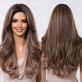 Blonde Wigs Long Wavy Wig with Lace Hairline for Women Party Fiber Soft Hair