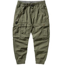 Autumn American Retro Woven Tooling Pants Men Washed Military Casual Trousers