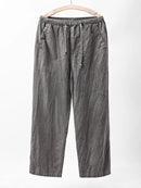 Summer Thin Linen Trousers For Man Casual Loose Breathable Male Pants