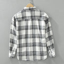 Classical Plaided Shirt Men Spring Fall Long Sleeve Business Casual Teens