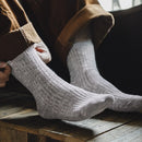 Retro Knitted Mid-calf Cotton Socks Casual Sports Sweat-absorbent Breathable Long Socks Same