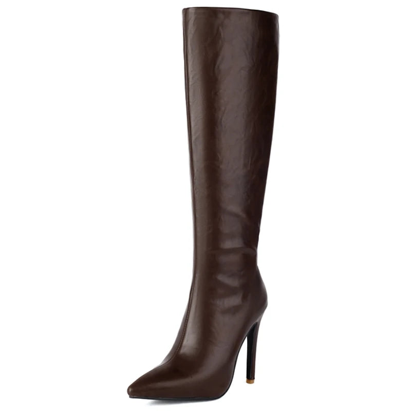 Women's Knee High Boots Winter Shoes  Heeled Long Boot Ladies Footwear