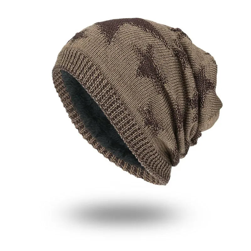 Winter Hat Men Cap Fleece Skiing Beanies Streetwear Warm Knitted Beanie Bonnet Hats Men