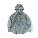Denim Jacket Men Loose Casual Denim Hooded Coat Jeans Jacket Spring Outerwear