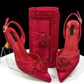 Elegant Sliver Sandals for Simple And Versatile Exquisite Party Shoes And Bag Set