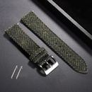 Genuine Leather Tweed Nylon Strap Quick Release Weave Bracelet for Omega for Seiko Smartwatch Watch Band