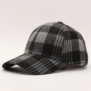 Autumn and winter houndstooth series baseball cap classic wool plaid wide-brimmed cap