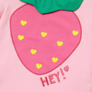 Toddler Girl Strawberry Embroidered Short-sleeve Cotton Tee