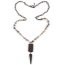 Bohemian Jewelry Stone & Crystal Beaded Chain Pendant Necklaces For Women Festival Gift