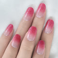 24pcs Short Full Cover Glitter Press On Nail Tips Nails Charm Fingernails For Daily Wear Wedding Shopping Working With Tabs